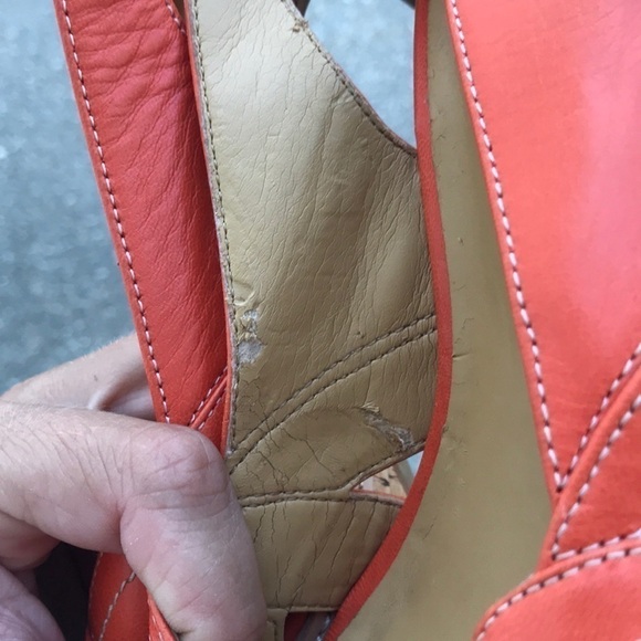 Nine West Presidayo orange cork stiletto - Picture 5 of 6